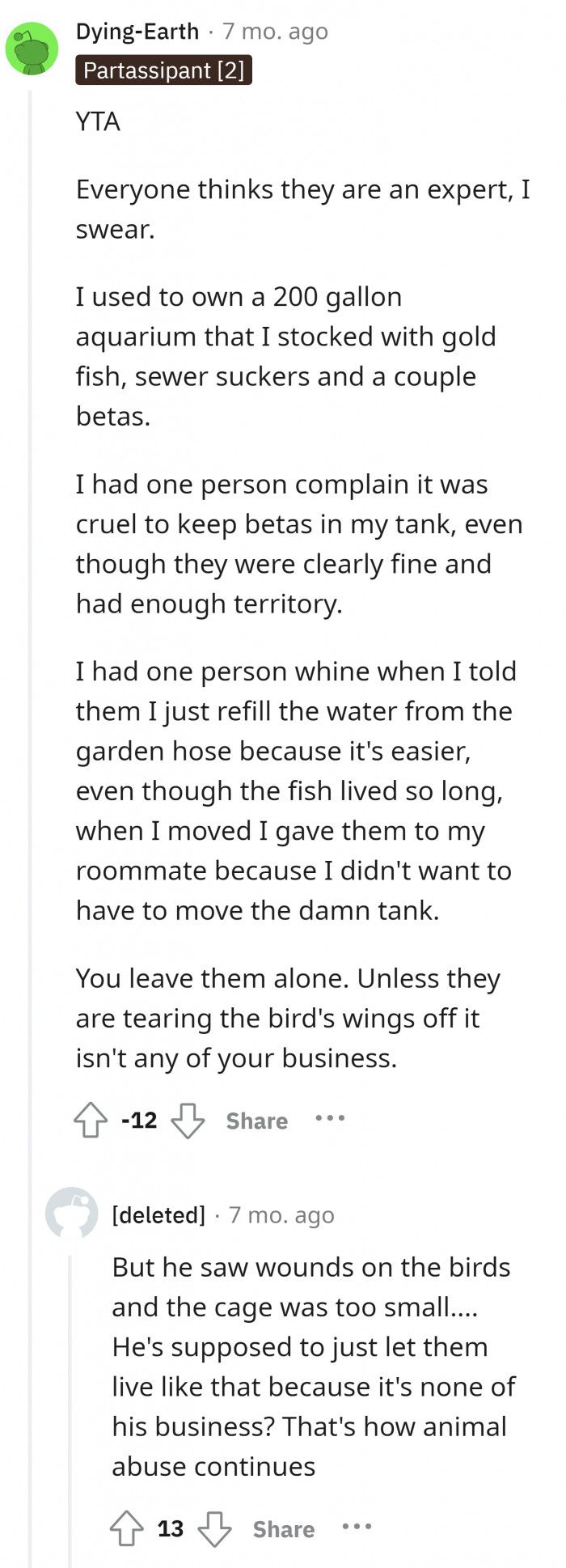 17. Turning your back on the victim is the same as committing the crime.