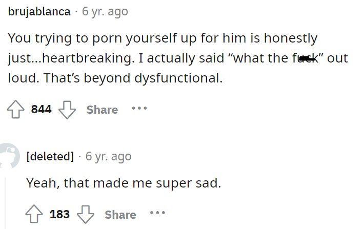 It is super sad, and nobody should have to do that at all.