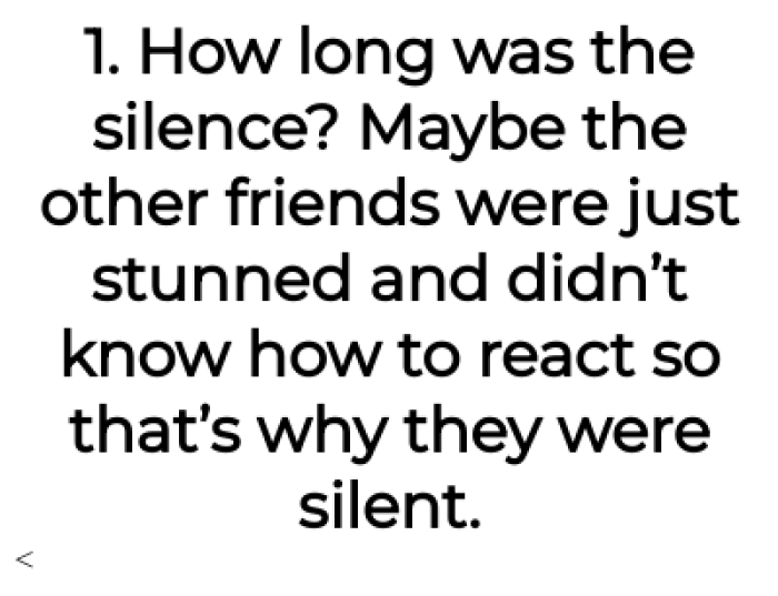 They were concerned about the awkward silence.