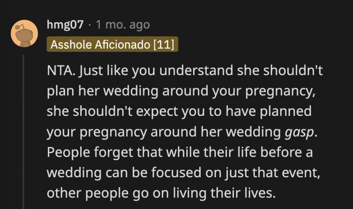 A wedding can fill your focus and it would sometimes make you forget that there are other people's lives to consider