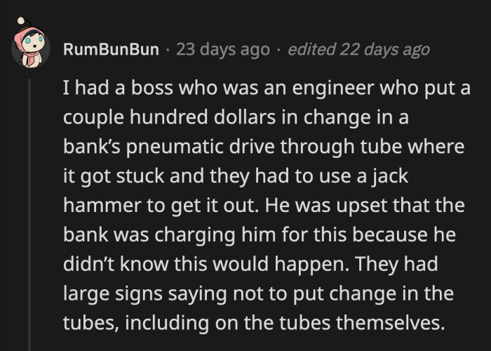 15. The same person who pulls on a door with a sign that says 