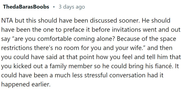 Things should've been discussed earlier.