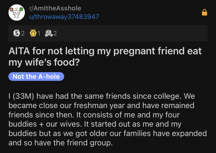 Here's the original post by Reddit user u/throwaway37483947: