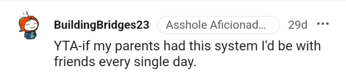 This Redditor would be with friends everyday if he had such a rule