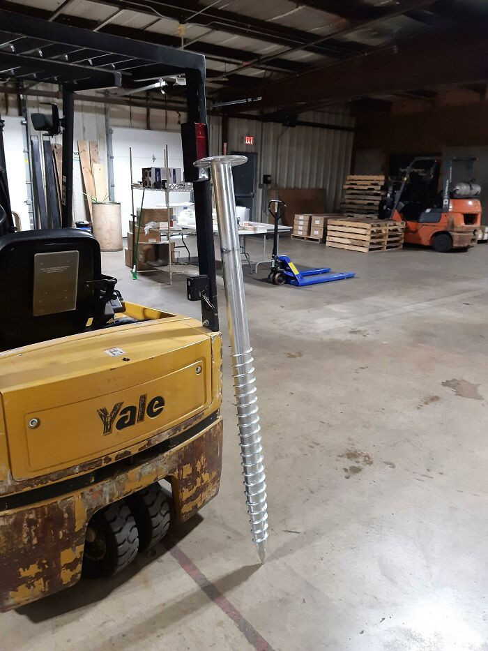 "We Got These Giant Screws In At Work Today For Mounting Solar Panels"