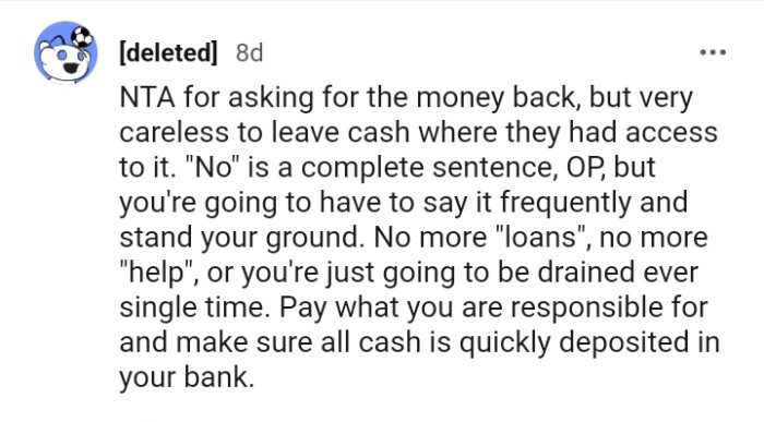 The OP is just going to be drained every single time