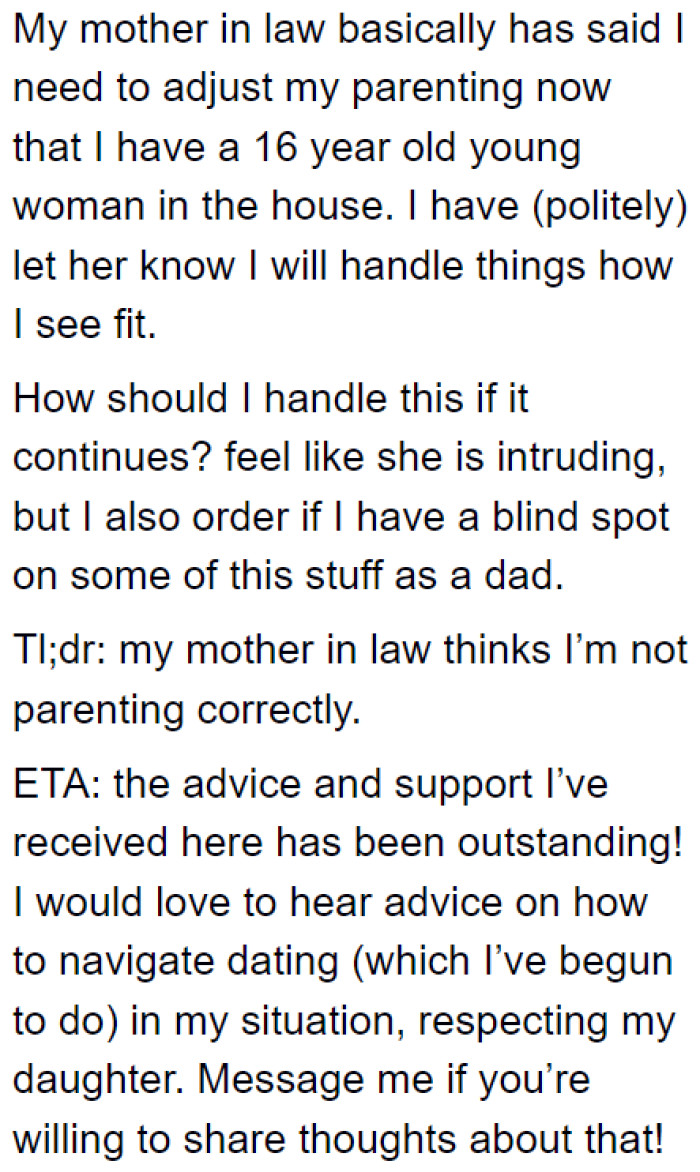 Now, the OP wants to know how to deal with his intruding MIL.