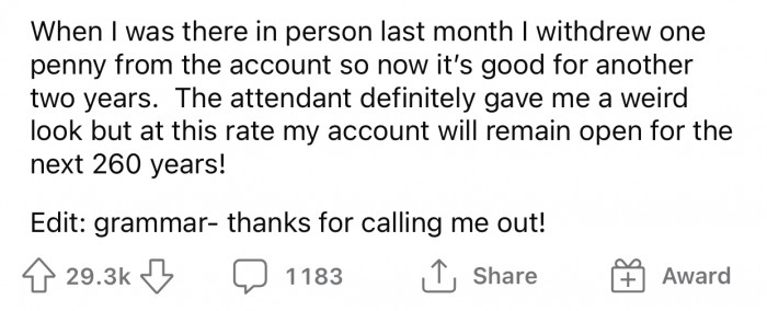 OP's plan will last a VERY long time, and he will never have to pay any fees.