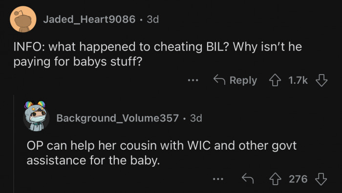 Why is the baby's father not helping as well?