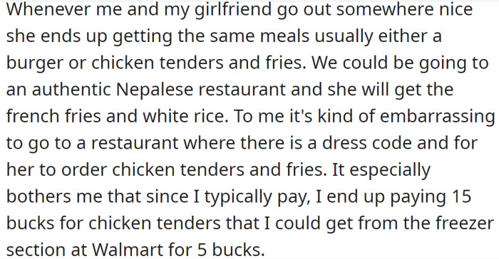 He explained why that dissimilarity started to bother him.