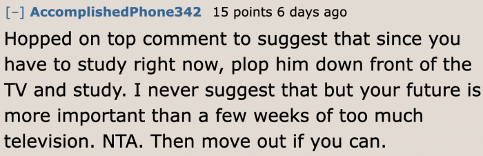 Not the best suggestion, but it still works.