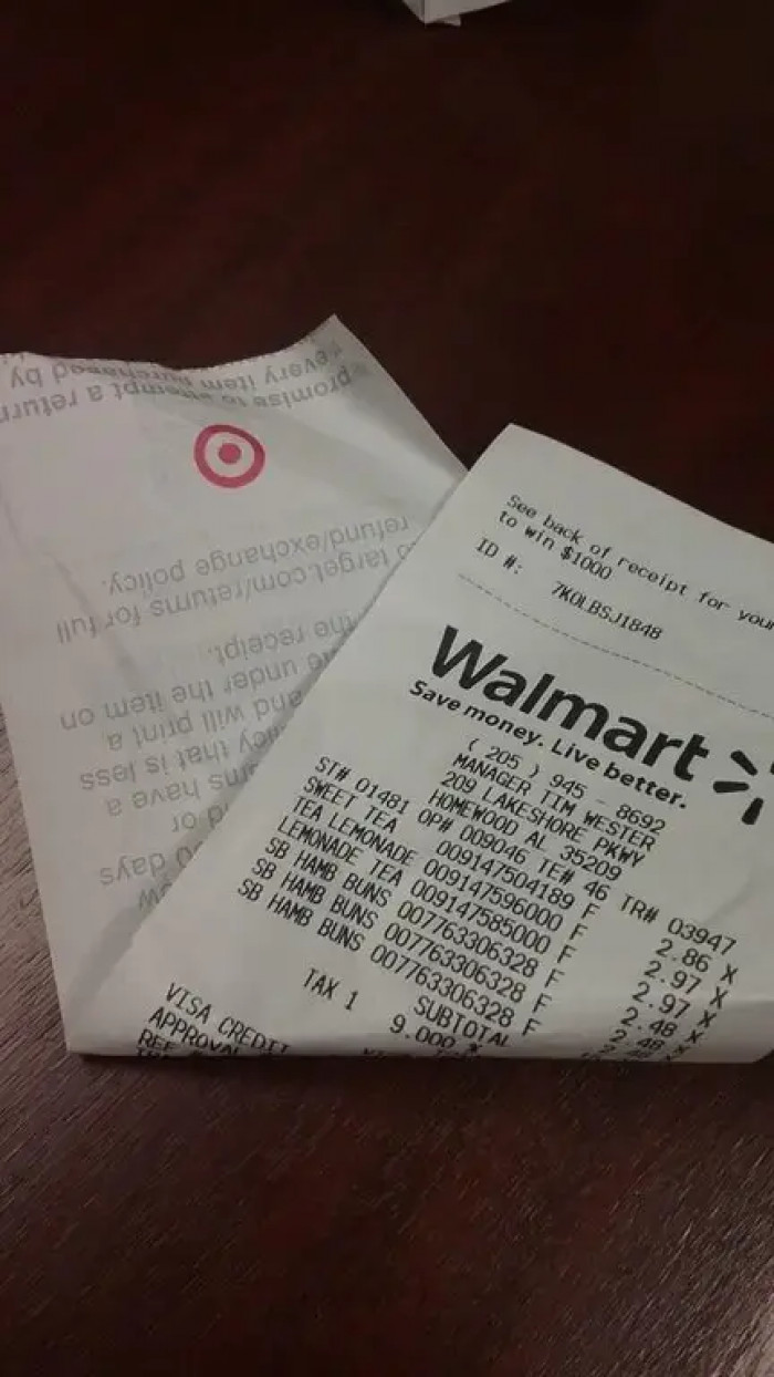 21. This Walmart Worker Who Used Receipt Paper from Target