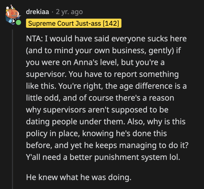 If this wasn't Drew's first time violating company policy, why hasn't he been fired?