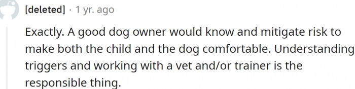 A good dog owner would: