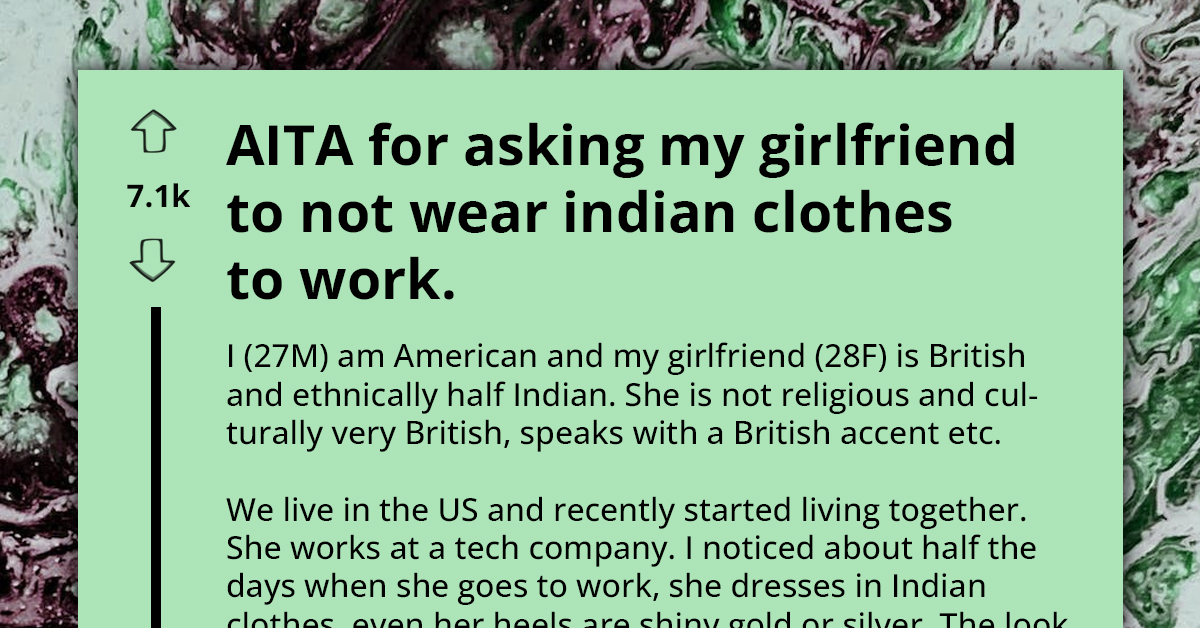 Netizens React As Man Criticizes Indian Girlfriend's Traditional Attire As “Out Of Place” In The American Work Environment