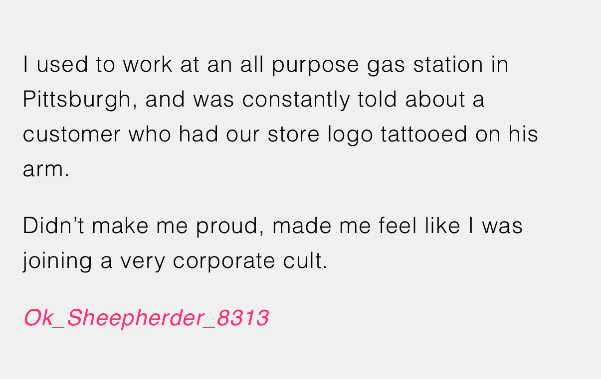 6. Nothing says model employee quite like engraving the company logo on your arm