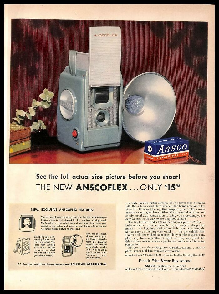 1954,ansco Anscoflex Camera