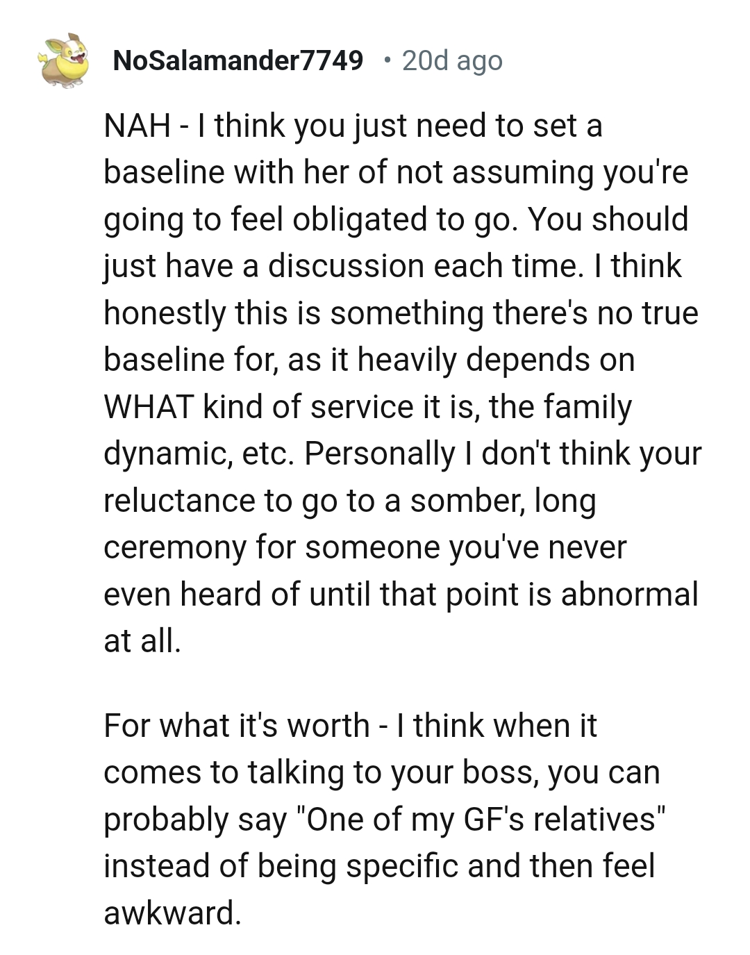 Setting a baseline with her