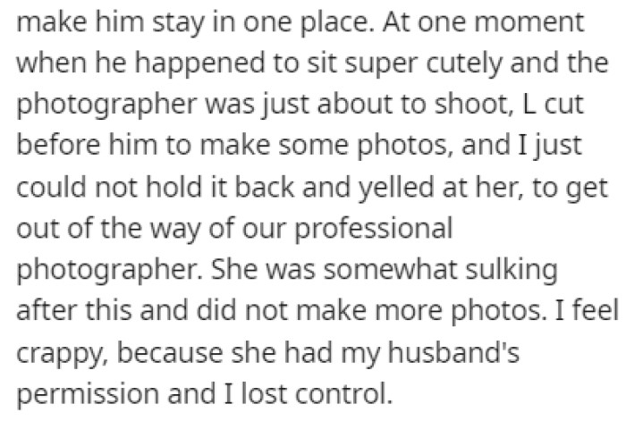 When everything was perfect for a photo, L ruined it by stepping in front of the professional photographer