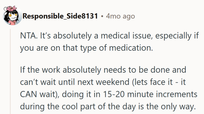 Fifteen-minute shifts or not, the weeds will still be there tomorrow—and that’s their problem.