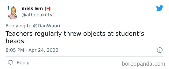 9. Teachers regularly threw objects at kids