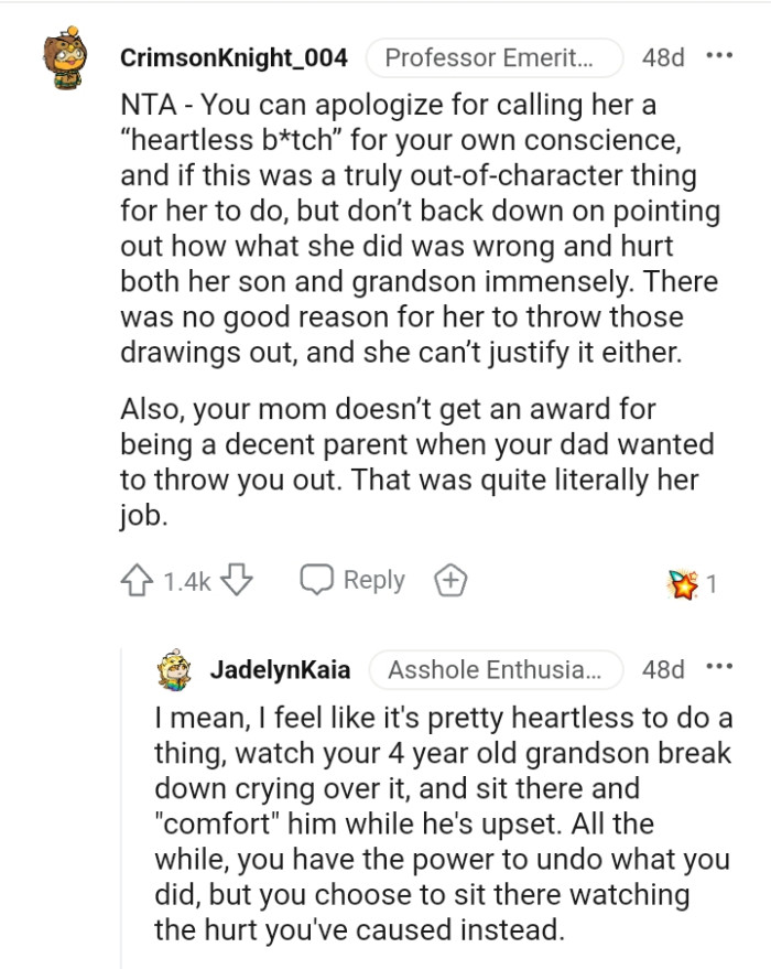 We've gathered some of the most upvoted comments from other Redditors in response to the reddit story above