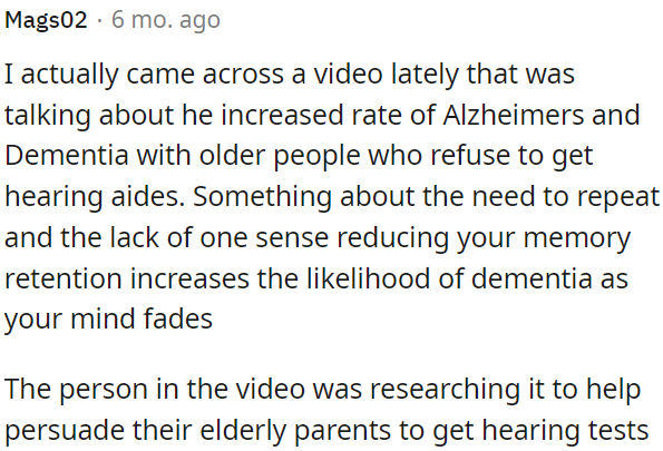 Older individuals who avoid using hearing aids may experience an increased risk of Alzheimer's and dementia.