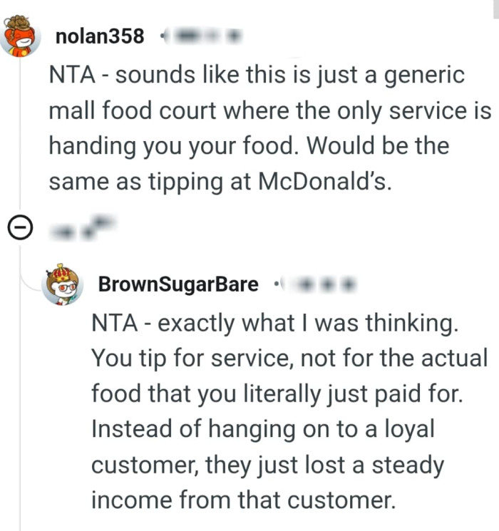 It's just a generic mall food court