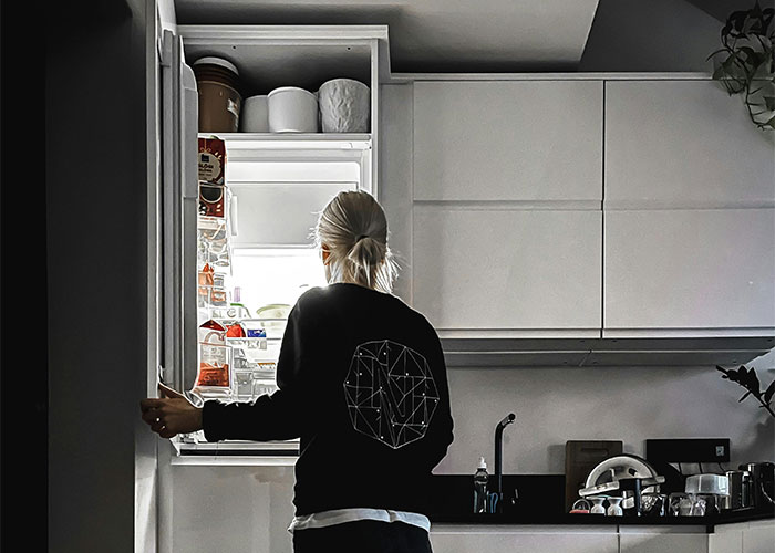 Vacuum the lint off the refrigerator coils