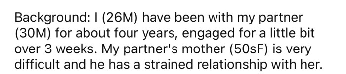 He explained that he and his partner have been together for around four years and are newly engaged.