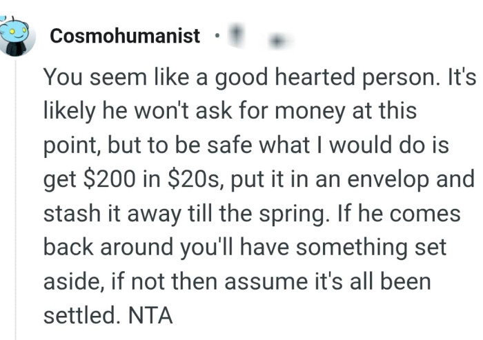 Let's head into the comments section and find out what other Redditors have to say about the story