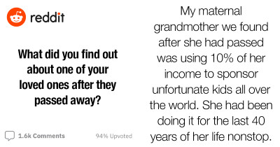 15 Redditors Share The Unexpected Things They Discovered About Their Deceased Loved Ones