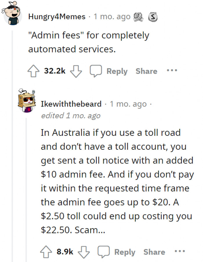 11. Miscellaneous fees, too, for things you don't even use.