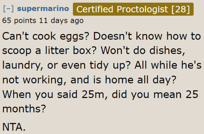 He's worse than a baby.