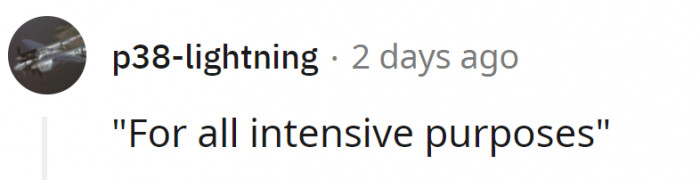 For all intents and purposes...