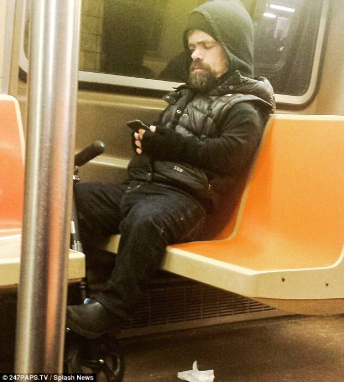 22. Peter Dinklage sighted on public transport
