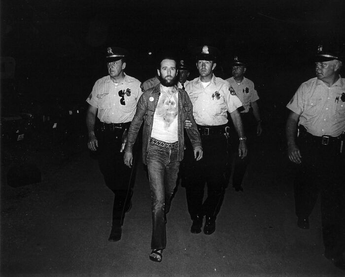 "Carlin Being Arrested For Violating Wisconsin's Obscenity Laws After Performing The Controversial Routine "Seven Words You Can Never Say On Television" May 27th 1972"