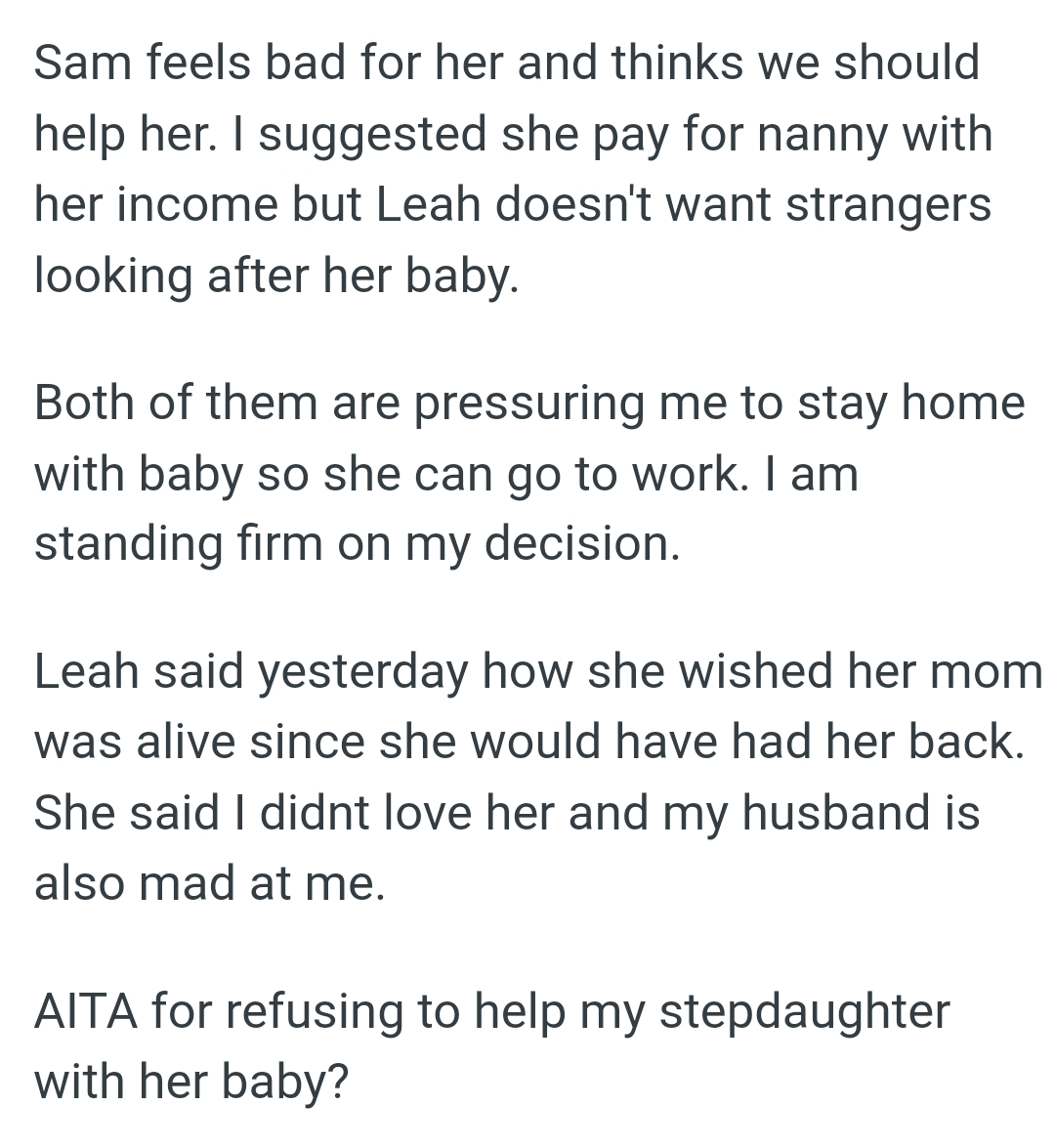 She wished her mom was alive since she would have had her back