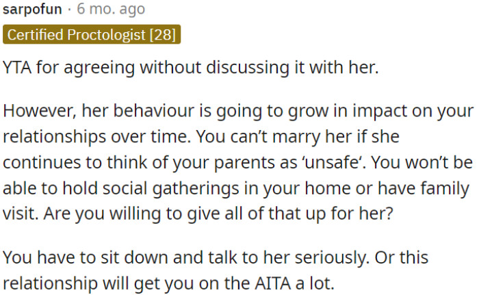 OP is in the wrong for not discussing a critical issue with his partner.