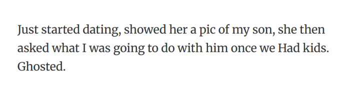 4. Promptly ghosted.