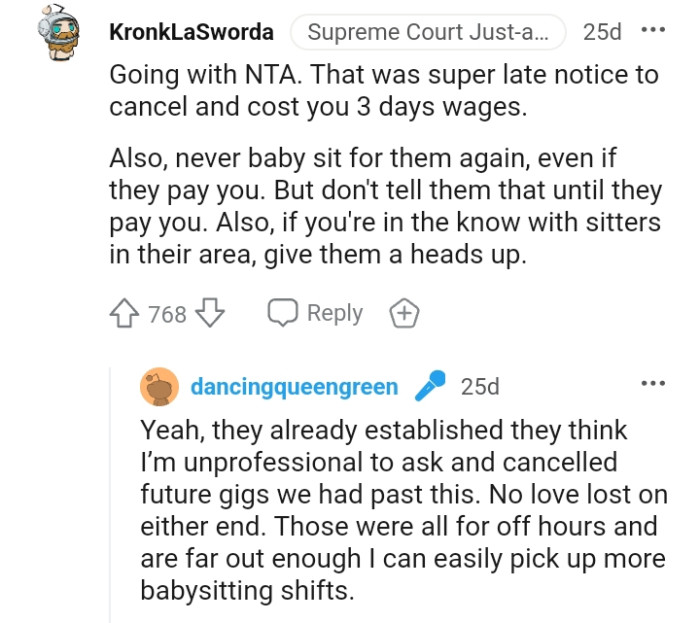 Giving all the sitters nearby a heads up