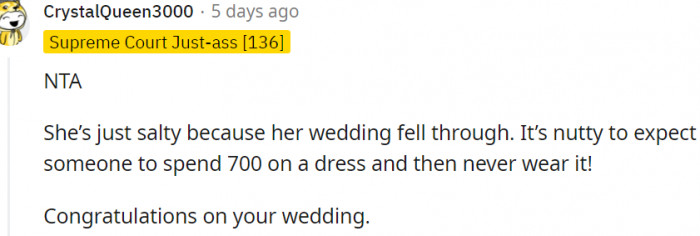 1. Congratulations on your wedding