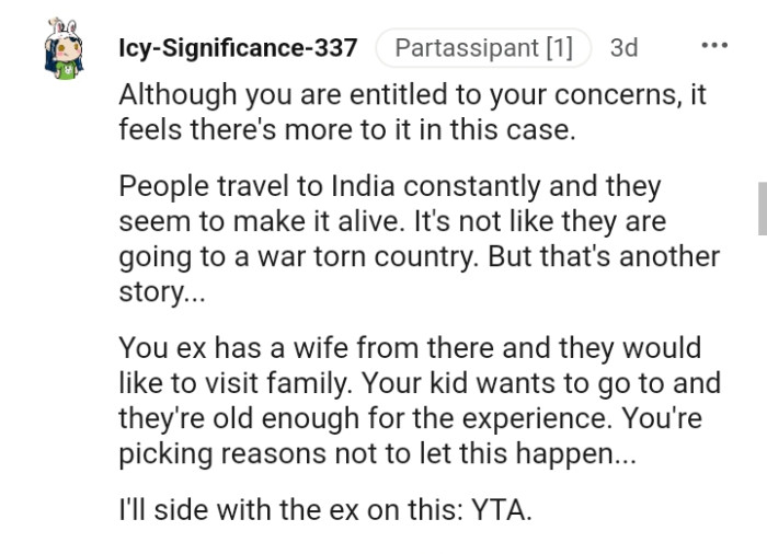 It's not like they are going to a war torn country