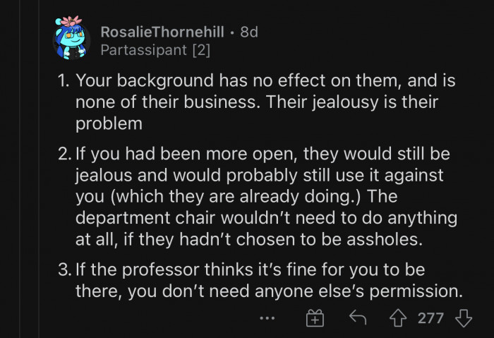 If the professor is allowing it, then it's none of their concern.