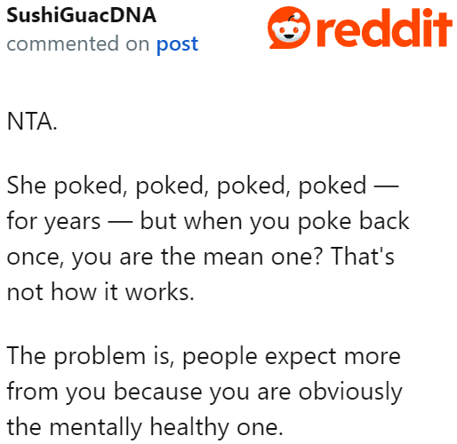 The OP's response shouldn't come as a surprise to the cousin.