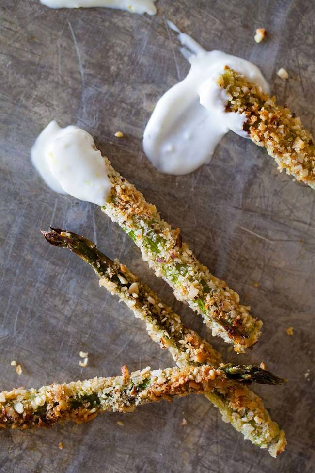 19. Asparagus Fries: This flavorful, crispy goodness can be enjoyed with a variety of dipping sauces.