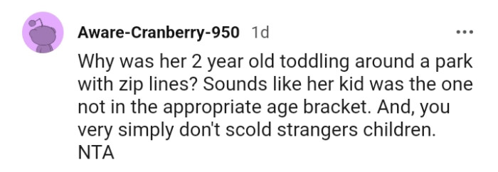 You do not scold stranger's children