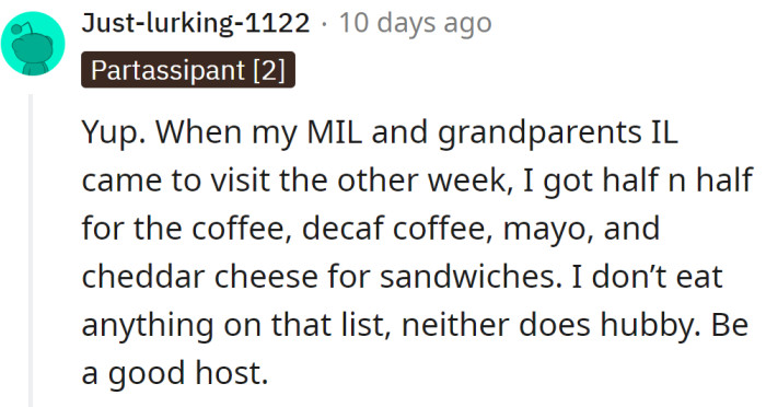 An example of a good host: