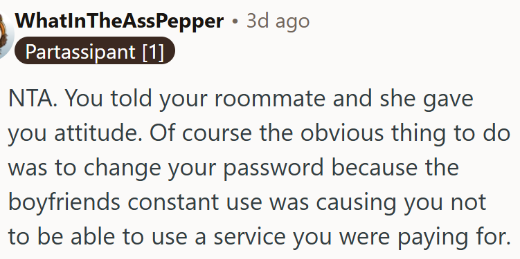 The obvious thing to do was to change the password.