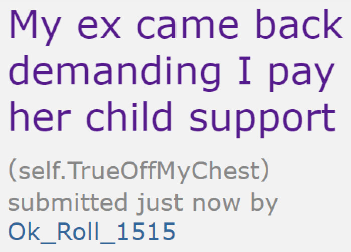 The OP shared what she's been going through with an ex-wife.